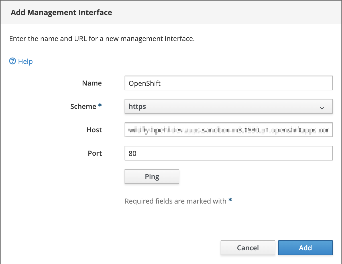 Add management interface